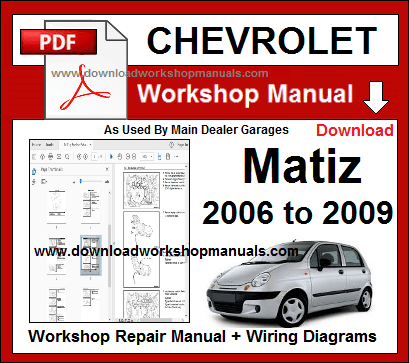 chevrolet matiz repair service workshop manual download